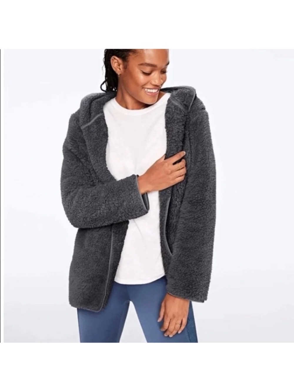 Pink Victoria’s Secret sherpa coat